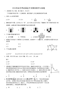 2024年湖北省武汉市武昌区中考模拟数学训练题及答案