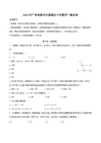 2024年广东省惠州市惠城区中考数学二模试卷