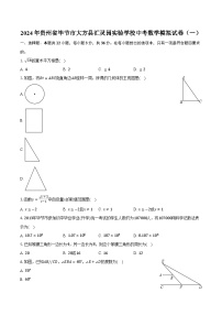 2024年贵州省毕节市大方县汇灵园实验学校中考数学模拟试卷（一）（含解析）