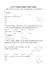2024年广东省惠州市惠城区中考数学二模试卷（含解析）
