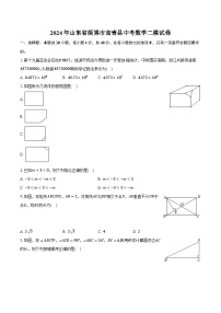 2024年山东省淄博市高青县中考数学二模试卷（含解析）