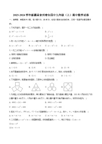 新疆昌吉州奇台县第四中学2023-2024学年九年级上学期期中数学试卷+