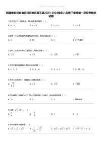 新疆维吾尔自治区和田地区墨玉县2023-2024学年八年级下学期第一次月考数学试题