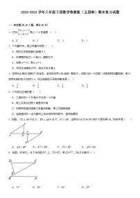 2023-2024学年鲁教版（五四制）八年级下册数学期末复习试题