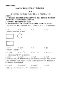 2024年云南省中考适应性考试（一）数学试题