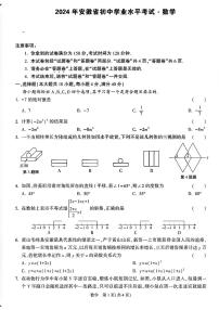 2024年安徽省初中学业水平考试数学试逆袭卷