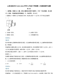 2024年山东省滨州市年九年级下学期第三次中考模拟数学试题