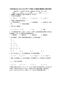 江苏省宿迁市2023-2024学年下学期八年级期末模拟练习数学试卷