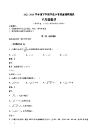 山东省临沂市临沭县多校2023-2024学年八年级下学期期中学业水平质量调研数学试卷(含解析)