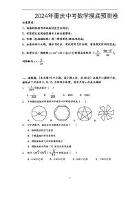 重庆市2024届九年级下学期中考摸底预测数学试卷(含答案)