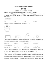 2024年福建省泉州市惠安县中考模拟数学试题