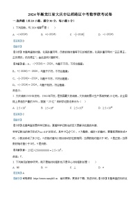 2024年黑龙江省大庆市让胡路区中考模拟数学试题