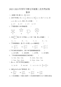 河南省周口市沈丘县中英文等校2023-2024学年七年级下学期6月月考数学试题