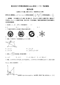 重庆市育才中学校2023-2024学年九年级下学期中考模拟数学试题(无答案)