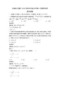 数学：云南省大理州2024年初中学业水平第一次模拟考试试题（解析版）