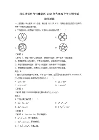 数学：浙江省杭州市钱塘湖区2024年九年级中考三模考试试题（解析版）