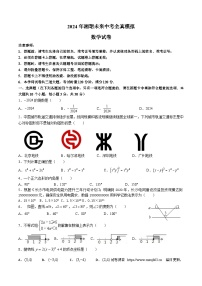 2024年湖南省长沙市湘珺未来中考全真模拟试卷数学