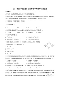 2024年四川省成都外国语学校中考数学三诊试卷