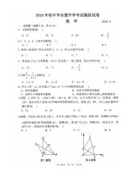 江苏省苏州市姑苏区胥江实验中学2024年九年级中考二模数学试题