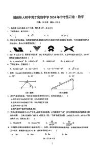 2024湖南师大博才中考三模数学试卷