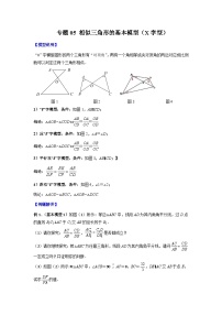 九年级数学下册专题05相似三角形的基本模型(X字型)(原卷版+解析)(人教版)