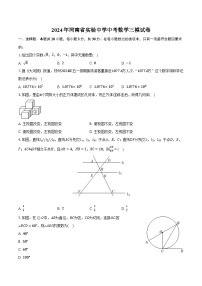 2024年河南省实验中学中考数学三模试卷（含解析）