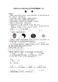 2024年湖南省长沙市初中学业水平考试数学押题密卷（五）