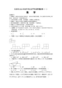 2024年湖南省长沙市初中学业水平考试数学押题密卷（一）