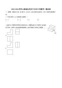 2023-2024学年云南省红河州个旧市中考数学一模试卷+