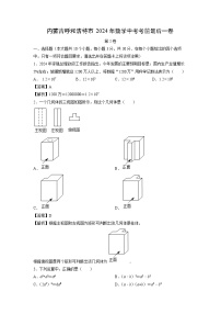 【数学】内蒙古呼和浩特市2024年中考考前最后一卷（解析版）