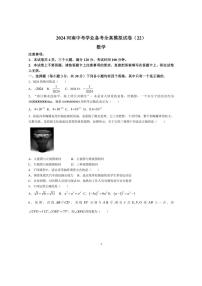 2024年河南省郑州经济技术开发区外国语学校九年级中考第三次模拟考试数学试题（含答案）