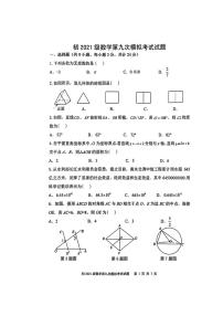 2024年陕西省西安市曲江第一中学九年级中考第九次模拟考试数学试题（pdf版，无答案）