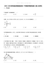 2023_2024学年湖北孝感安陆市初一下学期月考数学试卷（第二次月考）