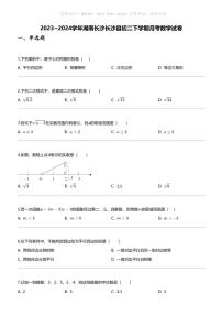 2023_2024学年湖南长沙长沙县初二下学期月考数学试卷