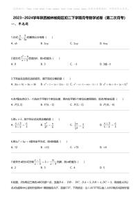 2023_2024学年陕西榆林榆阳区初二下学期月考数学试卷（第二次月考）