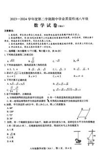 河北省石家庄市赵县2023-2024学年八年级下学期期中考试数学试卷(含答案)