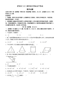 2024年四川省泸州市中考数学试题