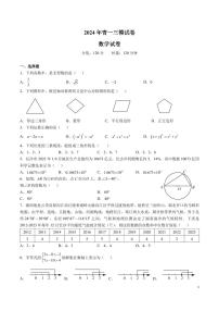 2024青竹湖湘一外国语学校中考三模数学试卷