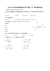 2023-2024学年河南省实验中学七年级（下）期中数学试卷（含解析）