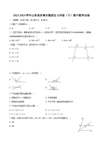 2023-2024学年山东省济南市槐荫区七年级（下）期中数学试卷（含解析）