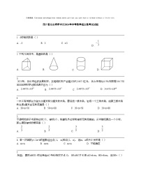 【数学】四川省乐山市市中区2024年中考数学适应性考试试题