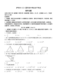 2024年四川省泸州市中考数学试题（含答案）