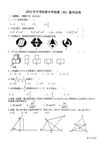 2024年哈尔滨松雷中学中考校四模数学试卷及答案0614