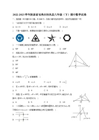 陕西省宝鸡市扶风县2022-2023学年八年级下学期期中考试数学试卷(含解析)