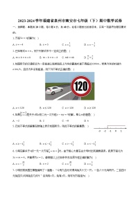 福建省泉州市南安市2023-2024学年七年级下学期期中考试数学试卷(含解析)