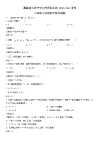 [数学]湖南省长沙市宁乡市西部乡镇2023-2024学年七年级下学期期中试题（解析版）