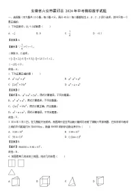 [数学]安徽省六安市霍邱县2024年中考模拟试题（解析版）