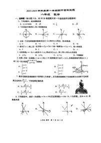 [数学]陕西省西安市高新区唐南中数学2023～2024学年八年级上学期期中数学试卷（无答案）