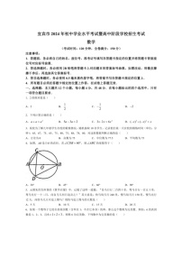 [数学]2024年四川省宜宾市中考数学试题(无答案)