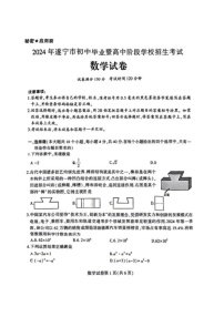 [数学]2024年四川省遂宁市中考数学试题（无答案）